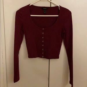 Long sleeve crop top